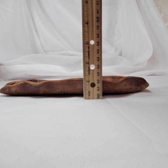 Hand-made Pottery Dragonfly Leaf-Shaped Jewelry Trinket Tray Dish 9.5" Long - Picture 13 of 14